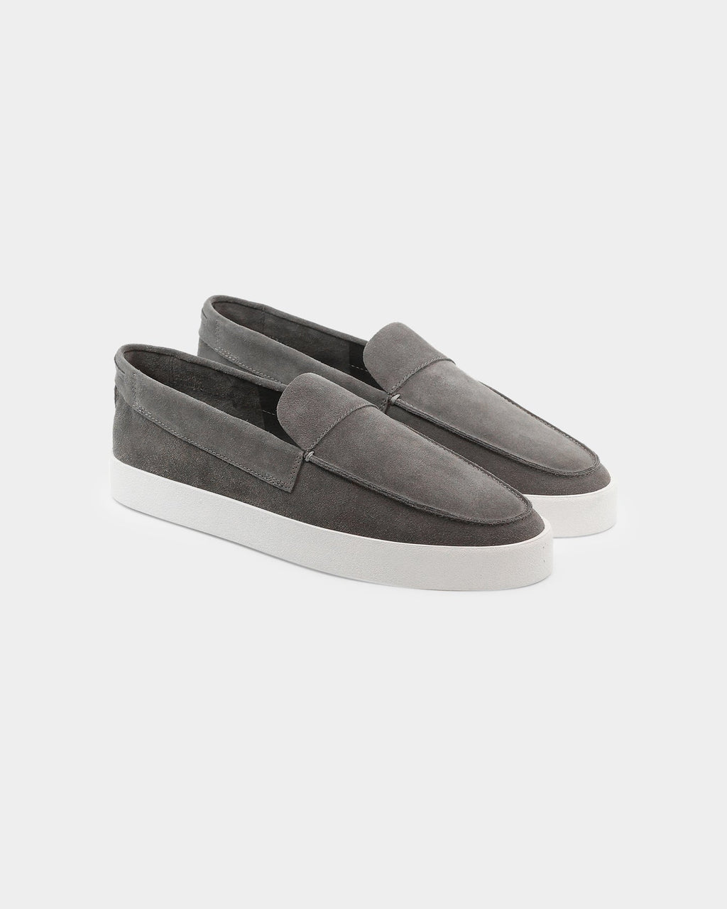 Saint Morta Hemisphere Suede Slip On Loafer Dark Grey/White