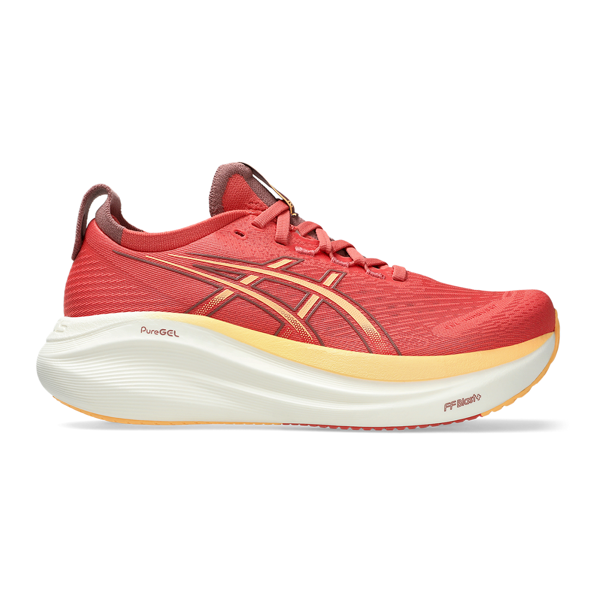 Asics Gel Nimbus 27 Dark Pink Clay - Orange Glow - Running Shoes