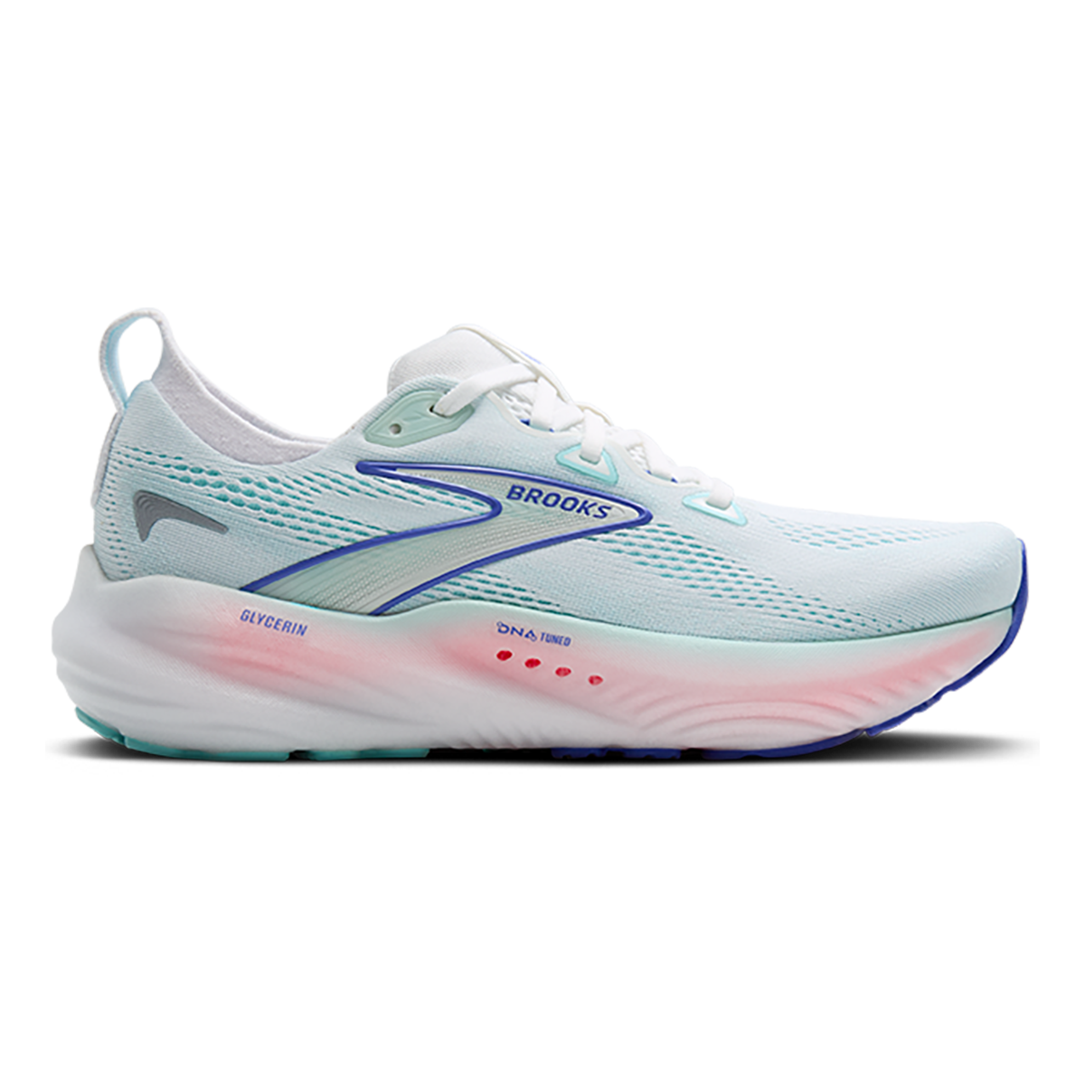 Brooks Glycerin 22 White - Limpet Shell - Amparo Blue - Running Shoes