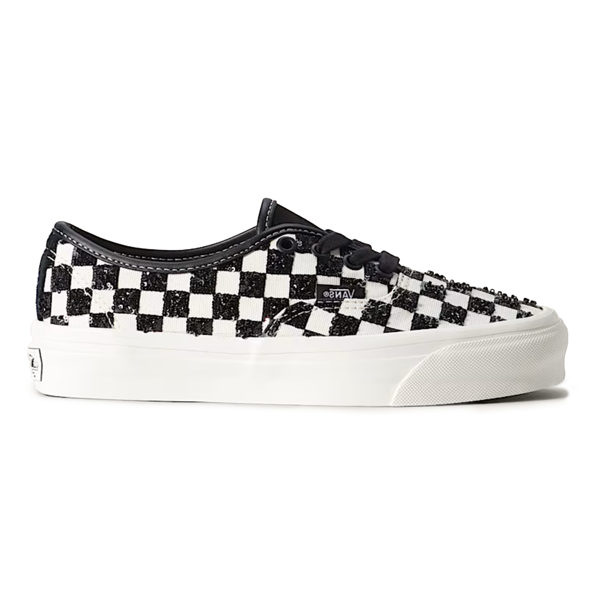 Vans Men's Premium Authentic Beaded Checkerboard Black/White - Sneakers