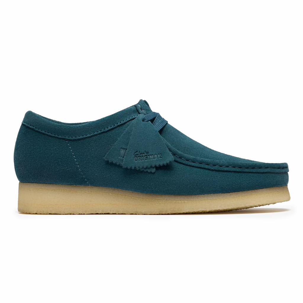Clarks Men's Wallabee Mid Blue Suede - Shoes