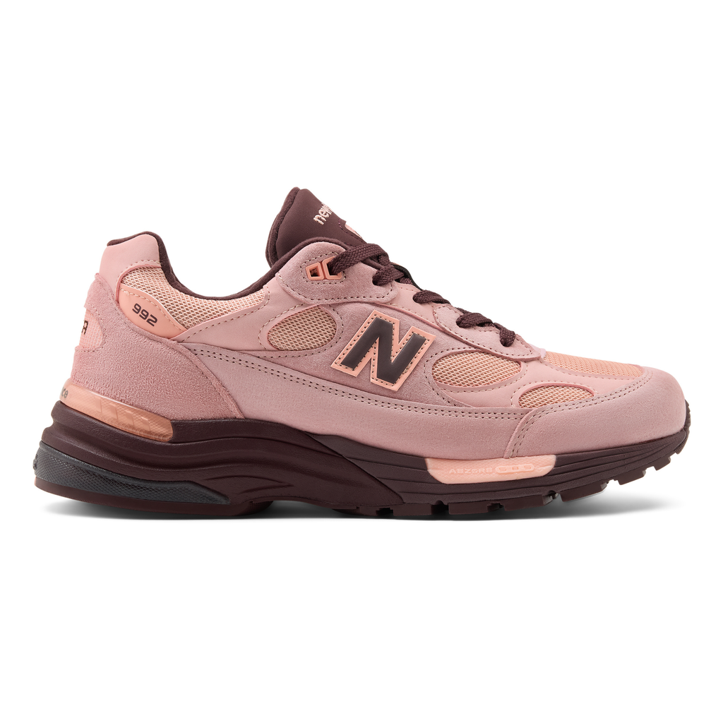 New Balance Men's U992PK Pink Chalk/Pink Lemonade/Cherry Leather - Sneakers