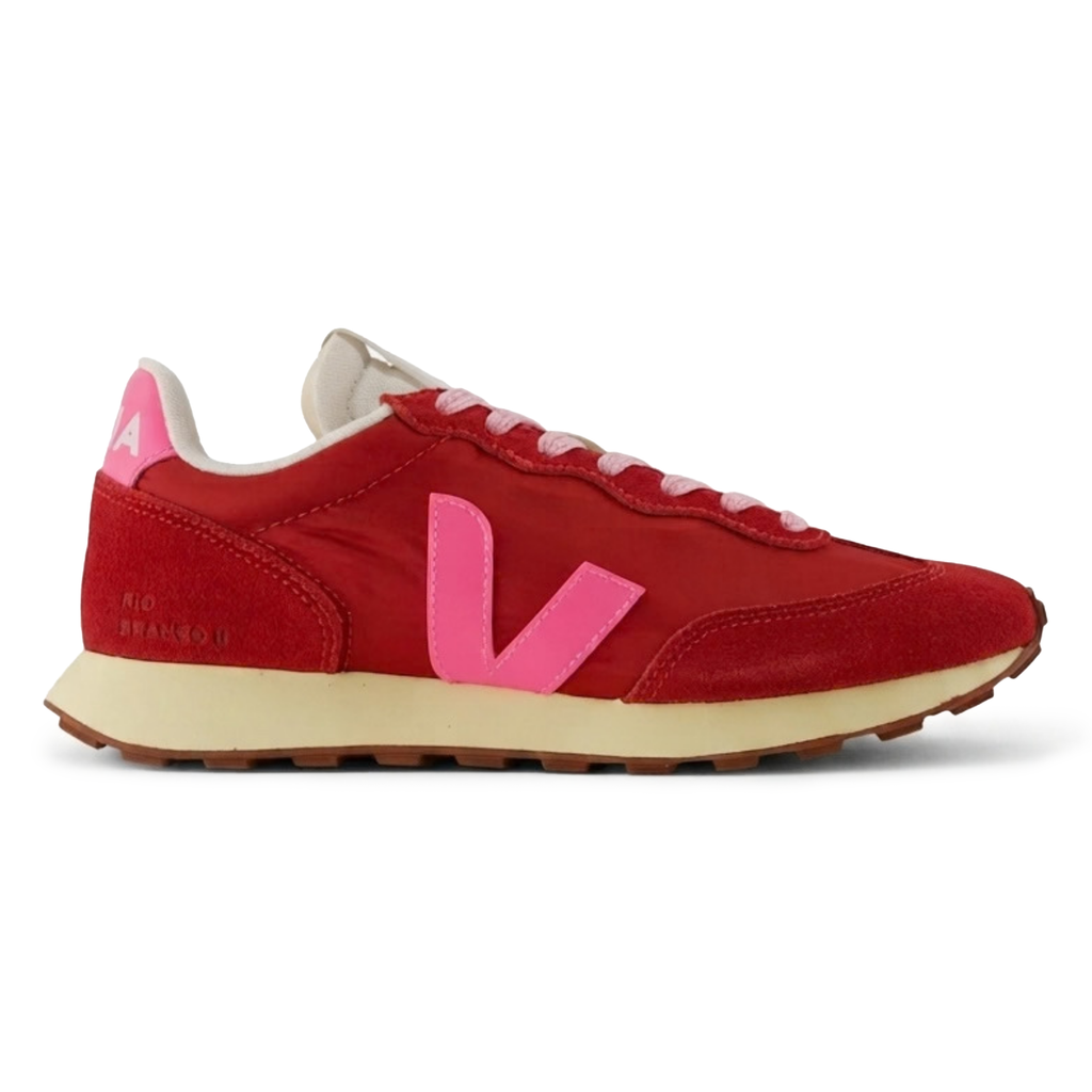 VEJA Women's Rio Brancato II Lite Red/Pink/Cream Nylon - Sneakers