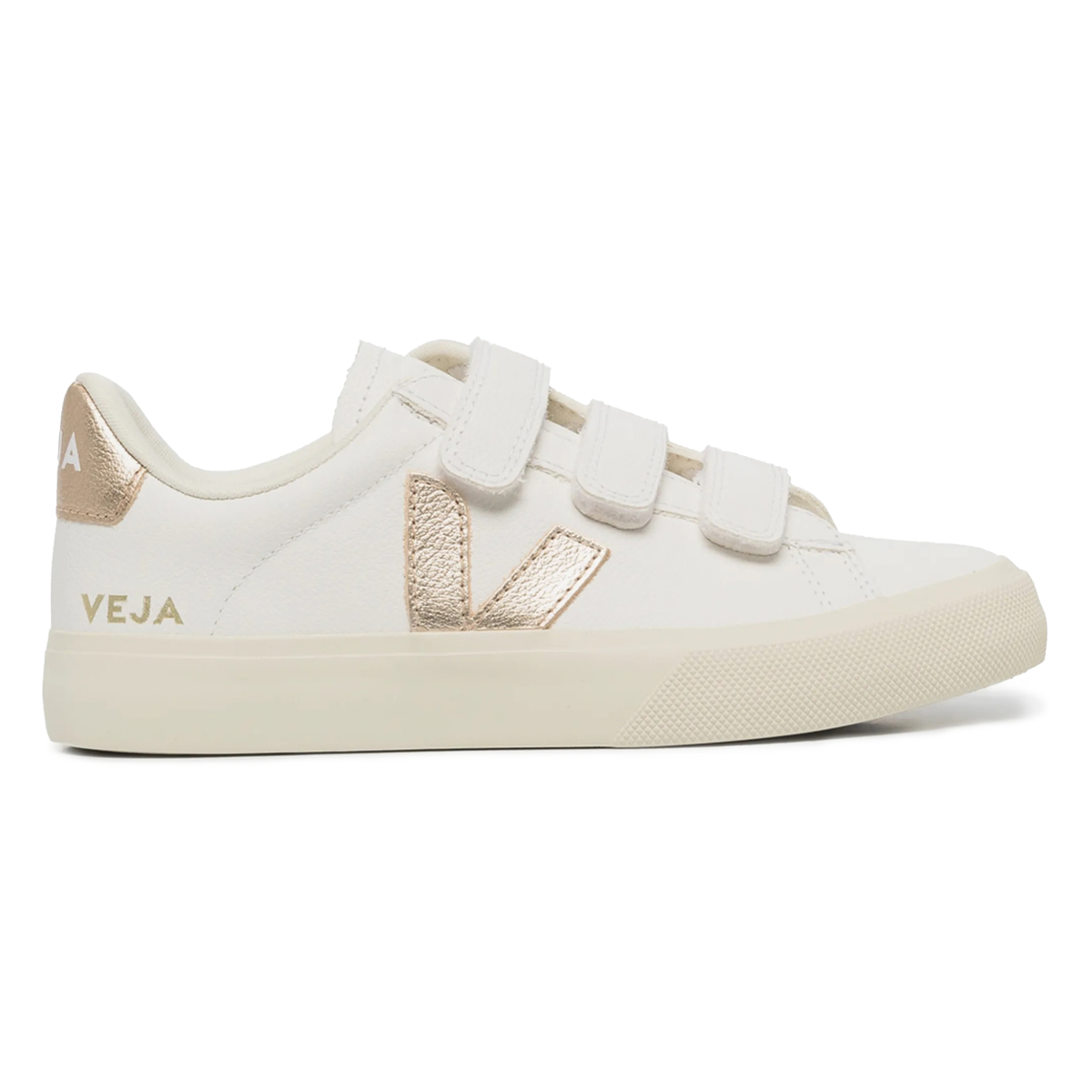 VEJA Women's Recife White/Metallic Gold - Sneakers