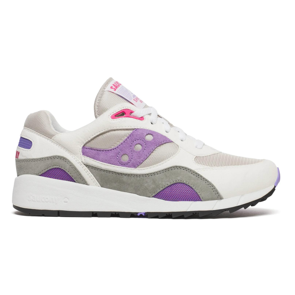Saucony Men's Shadow 6000 White/Grey/Purple - Sneakers
