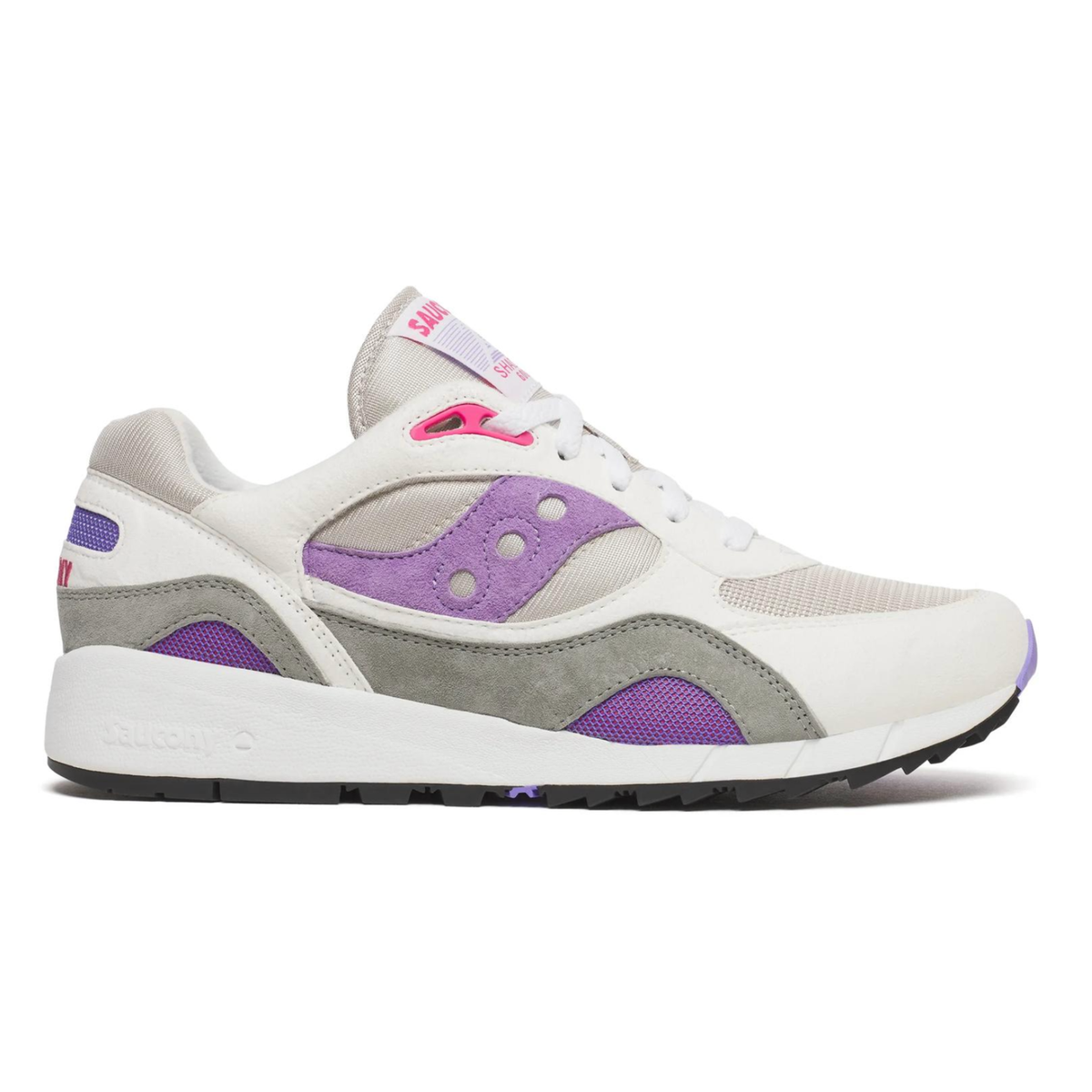 Saucony Men's Shadow 6000 White/Grey/Purple - Sneakers