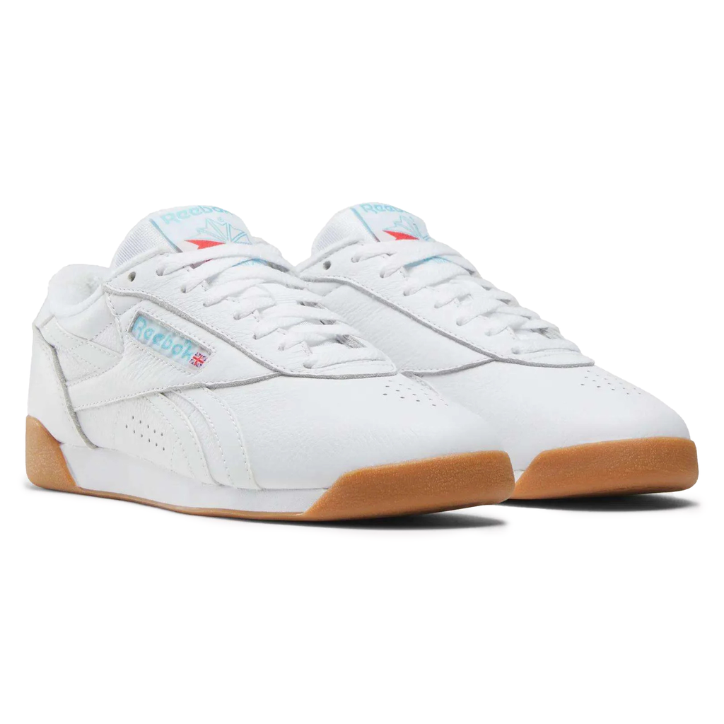 Reebok Women's Freestyle Lo White/Gum - Sneakers
