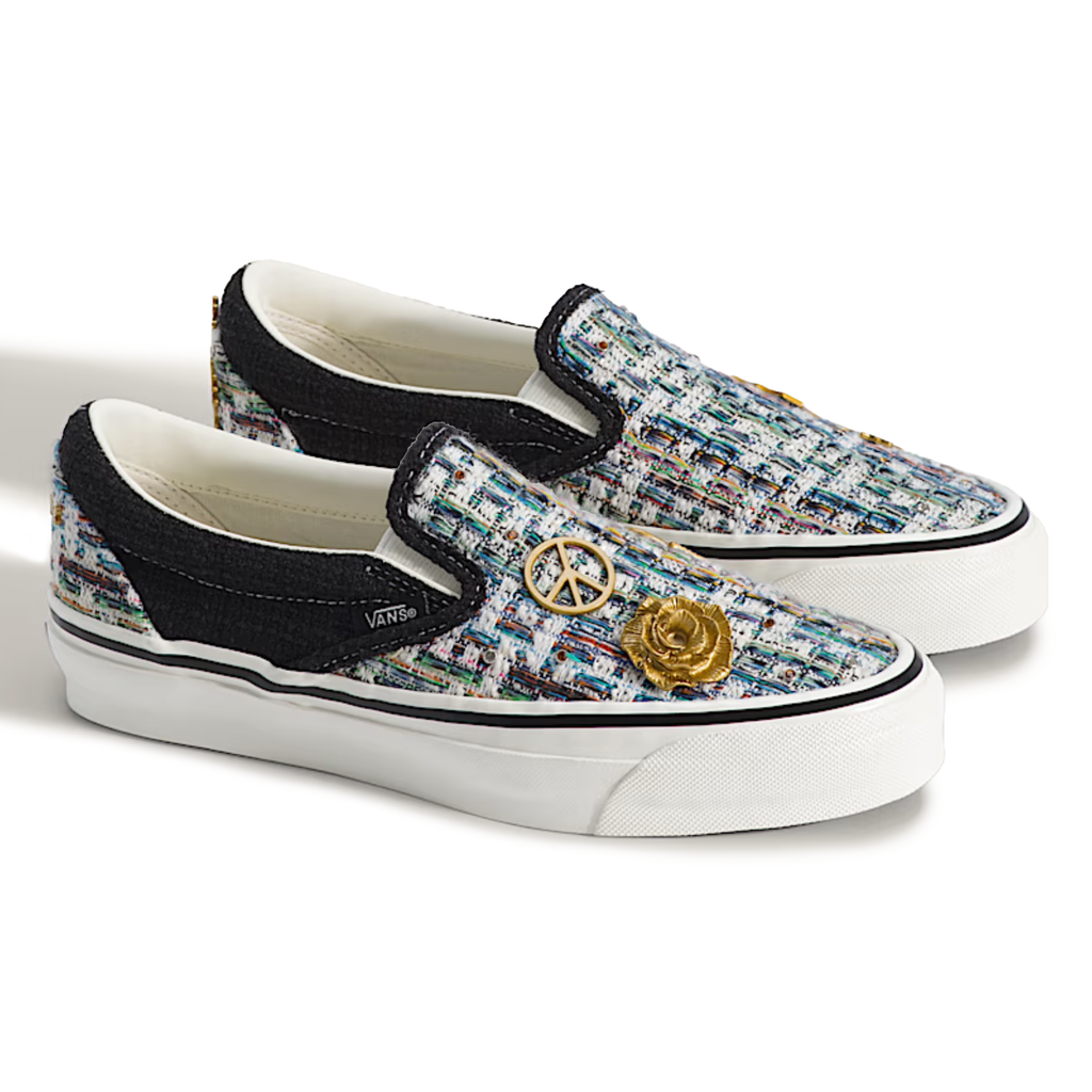 Vans Men's Premium Classic Slip On Cardigan Black/White - Sneakers