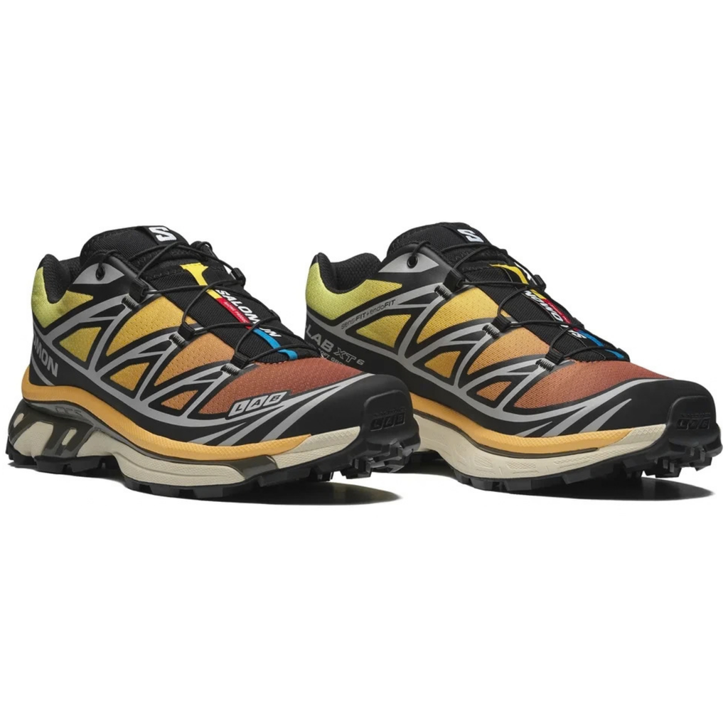Salomon Men's XT-6 Black/Grape Leaf/Multicolor Beach Ball - Sneakers