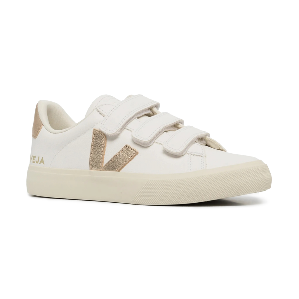 VEJA Women's Recife White/Metallic Gold - Sneakers