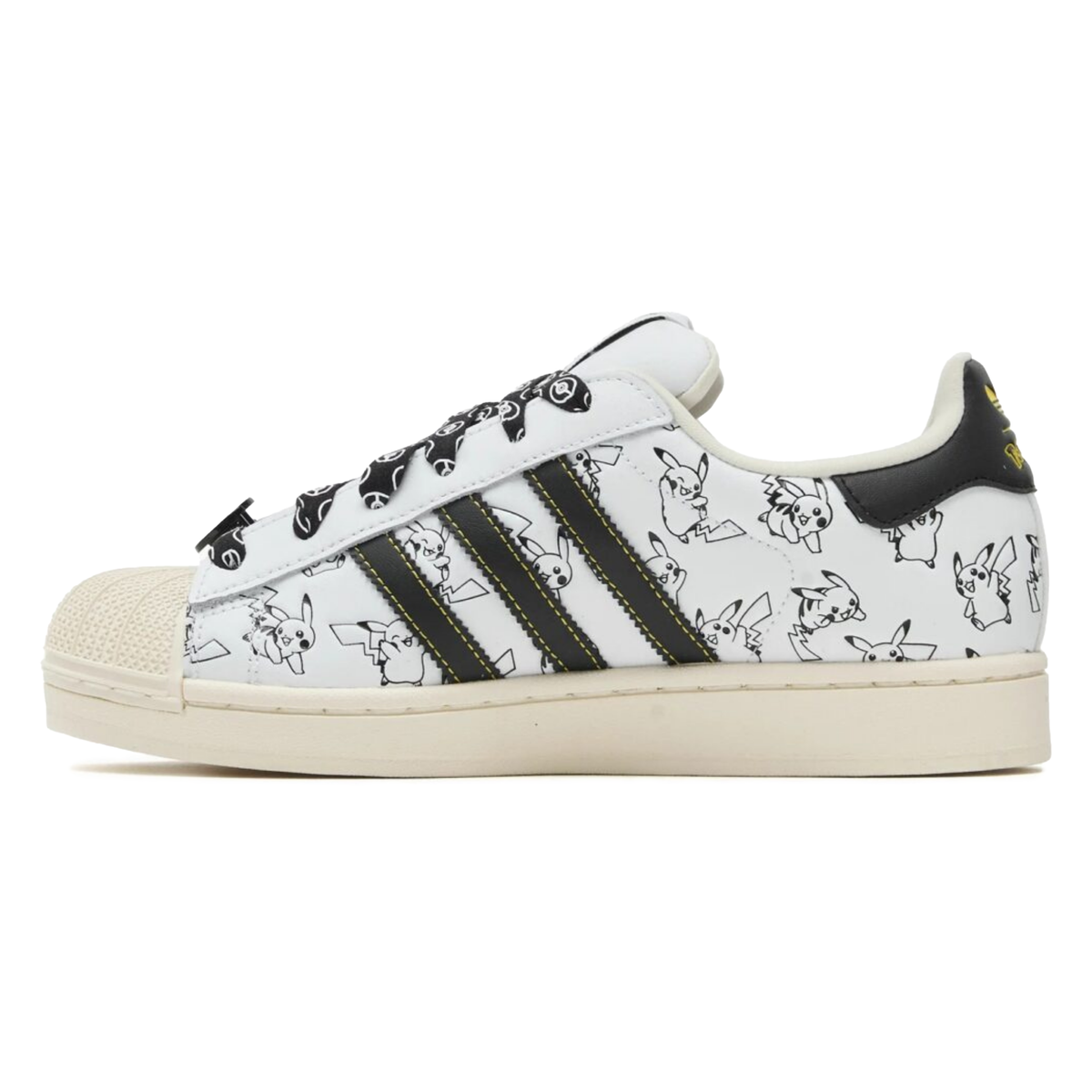 Adidas x Pokemon Men's Superstar II Pikachu Footwear White/Core Black/Gold Metallic - Sneakers