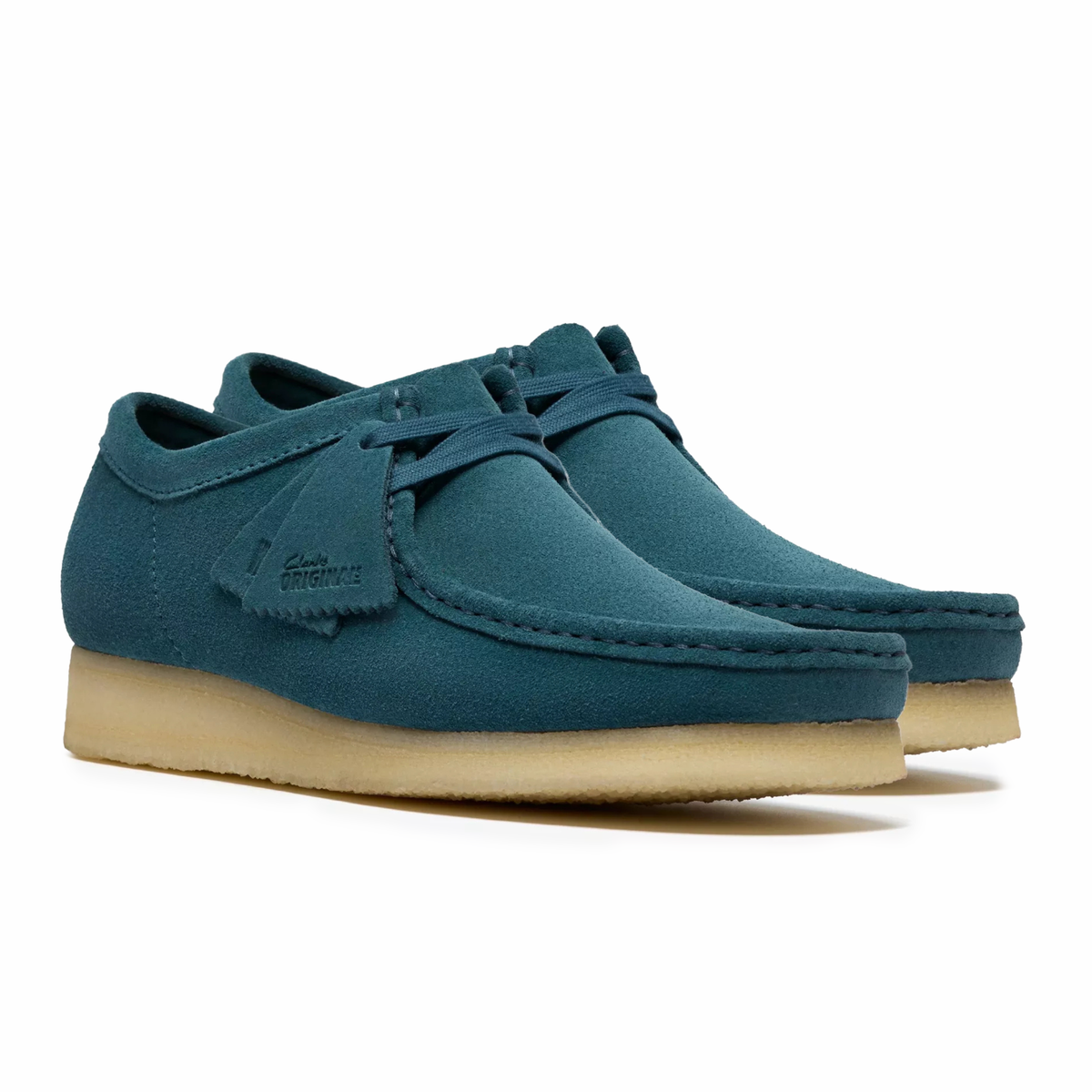 Clarks Men's Wallabee Mid Blue Suede - Shoes