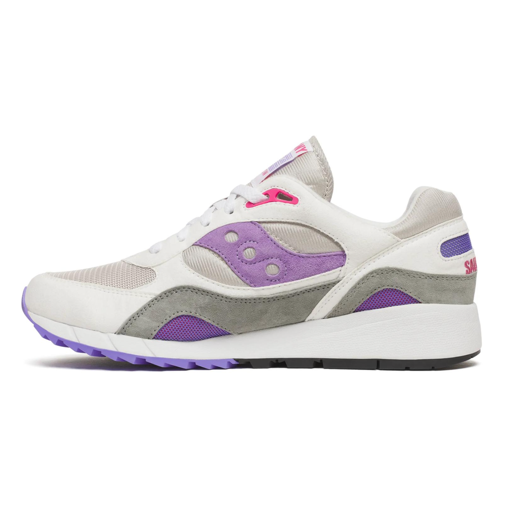Saucony Men's Shadow 6000 White/Grey/Purple - Sneakers