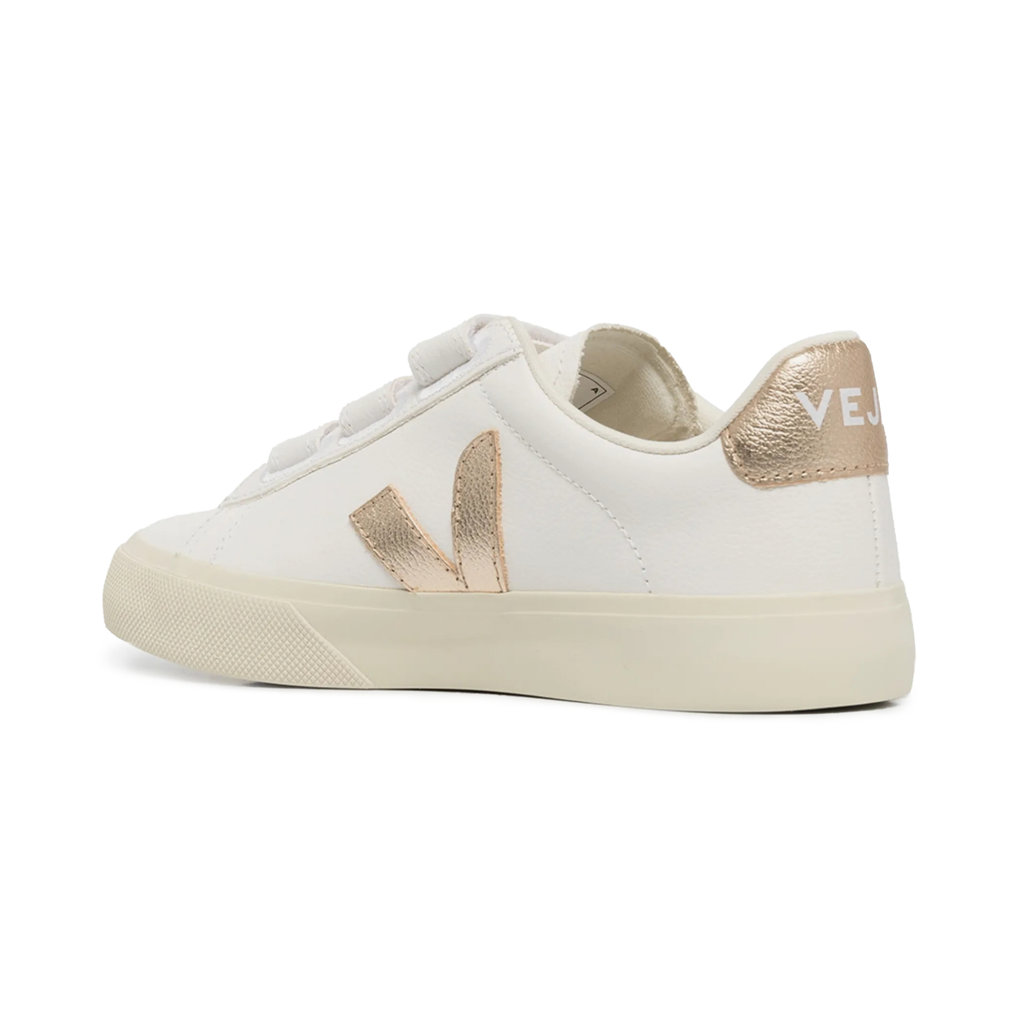 VEJA Women's Recife White/Metallic Gold - Sneakers