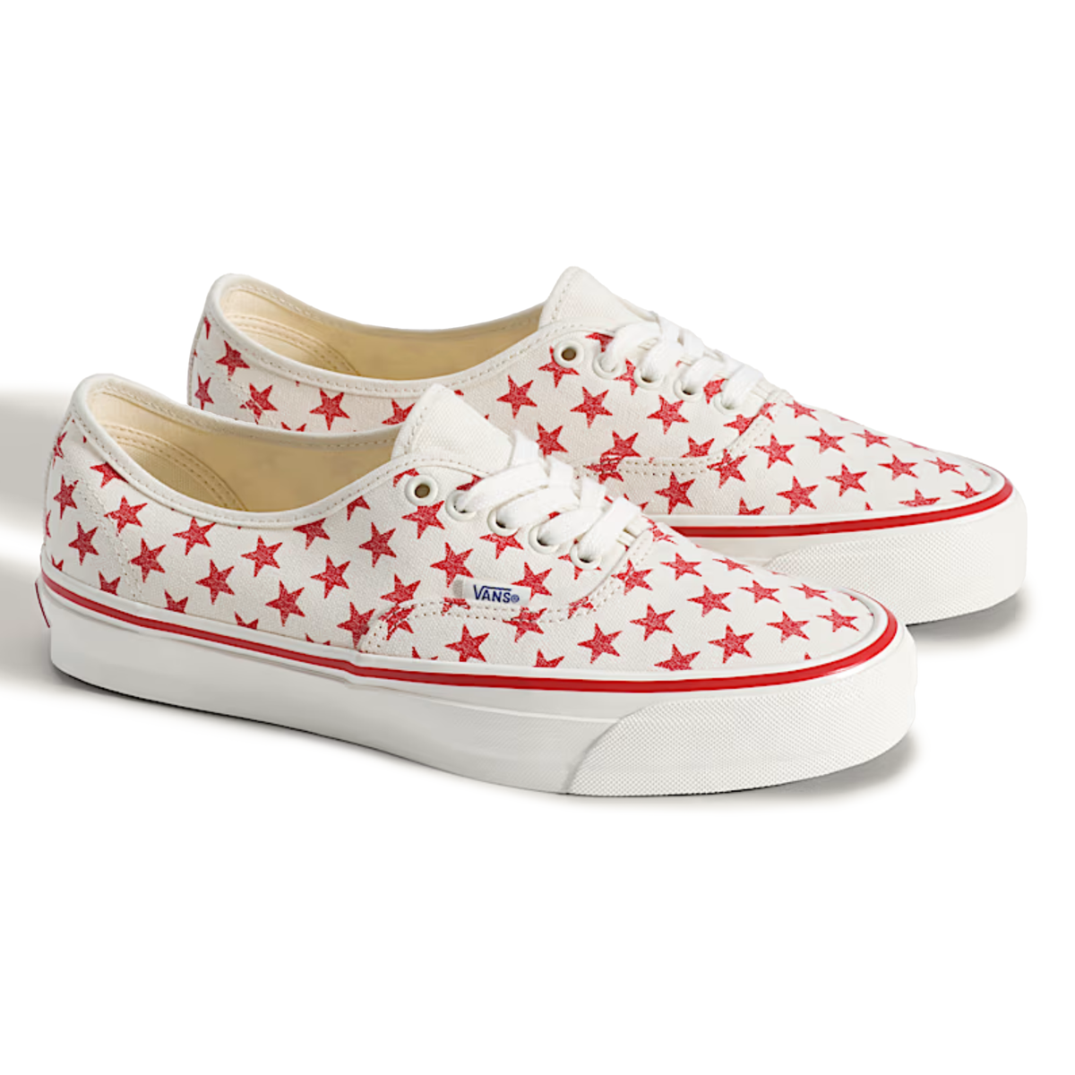 Vans Men's Premium Authentic Stars Racing Red/Marshmallow White - Sneakers