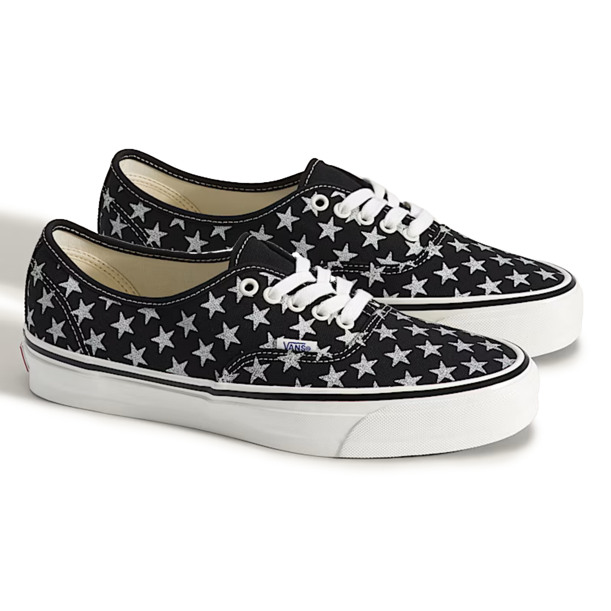 Vans Men's Premium Authentic Stars Black/Marshmallow White - Sneakers