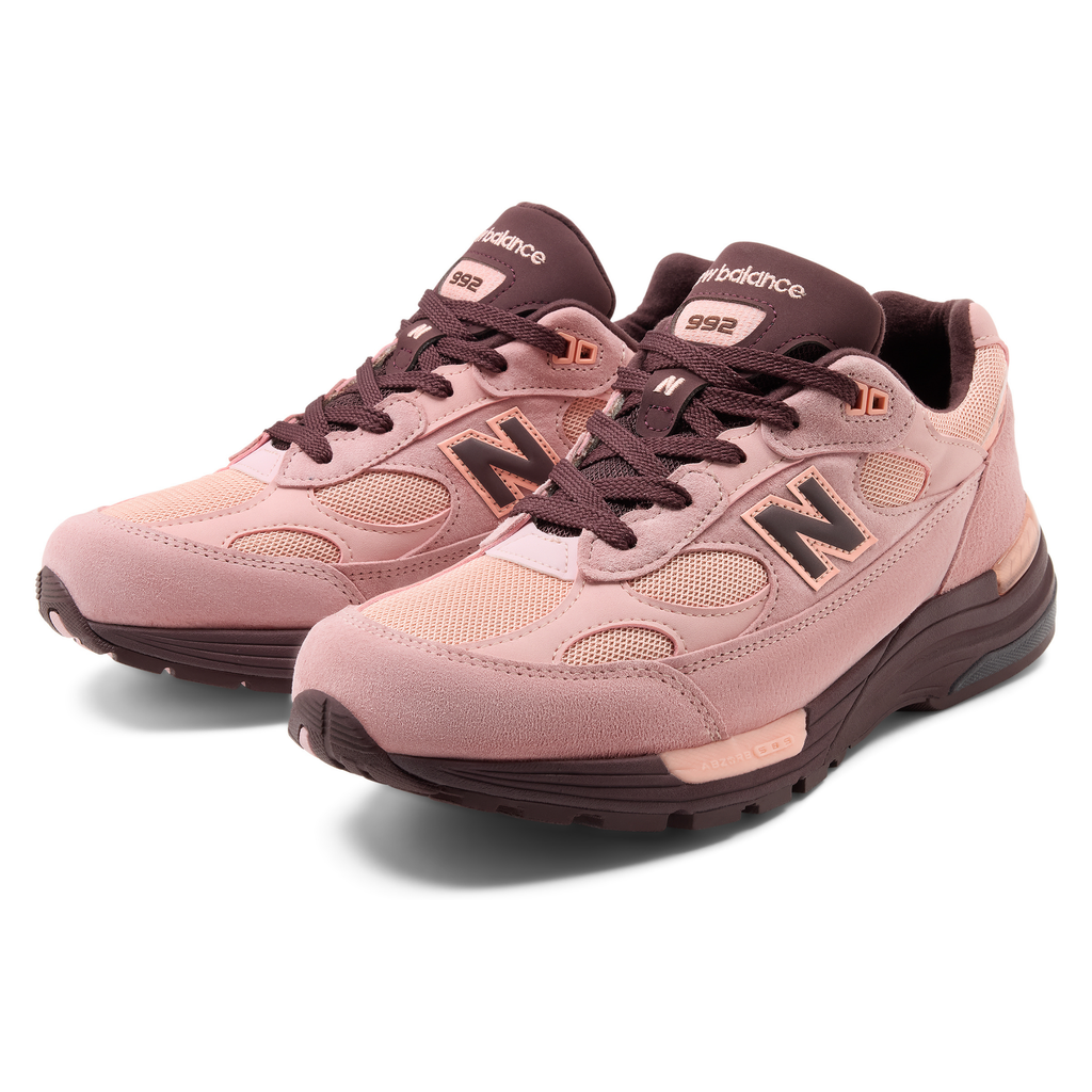 New Balance Men's U992PK Pink Chalk/Pink Lemonade/Cherry Leather - Sneakers