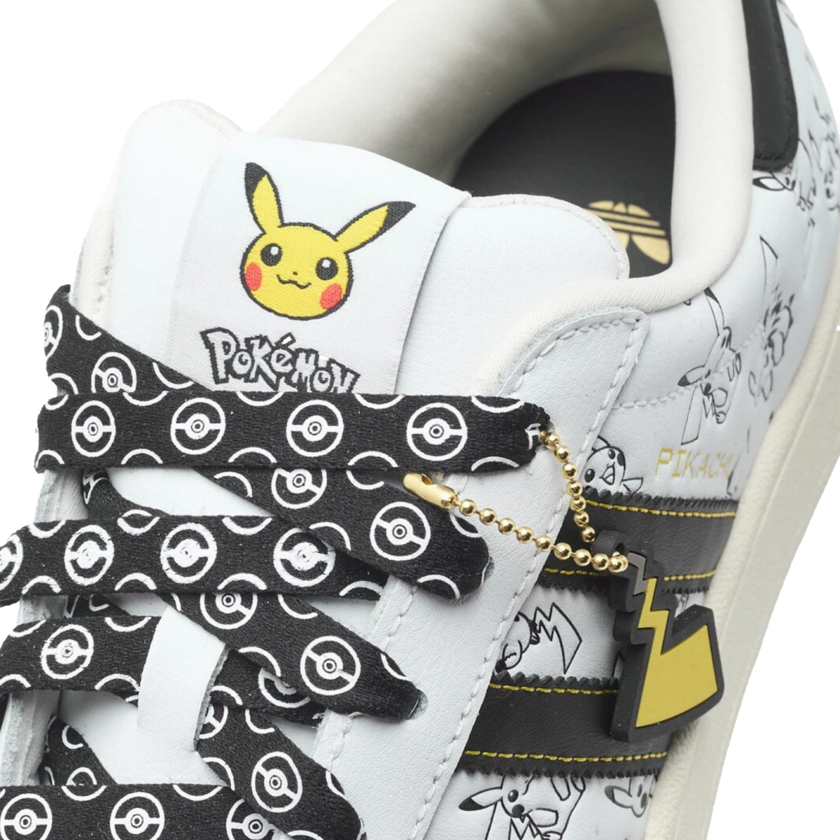 Adidas x Pokemon Men's Superstar II Pikachu Footwear White/Core Black/Gold Metallic - Sneakers