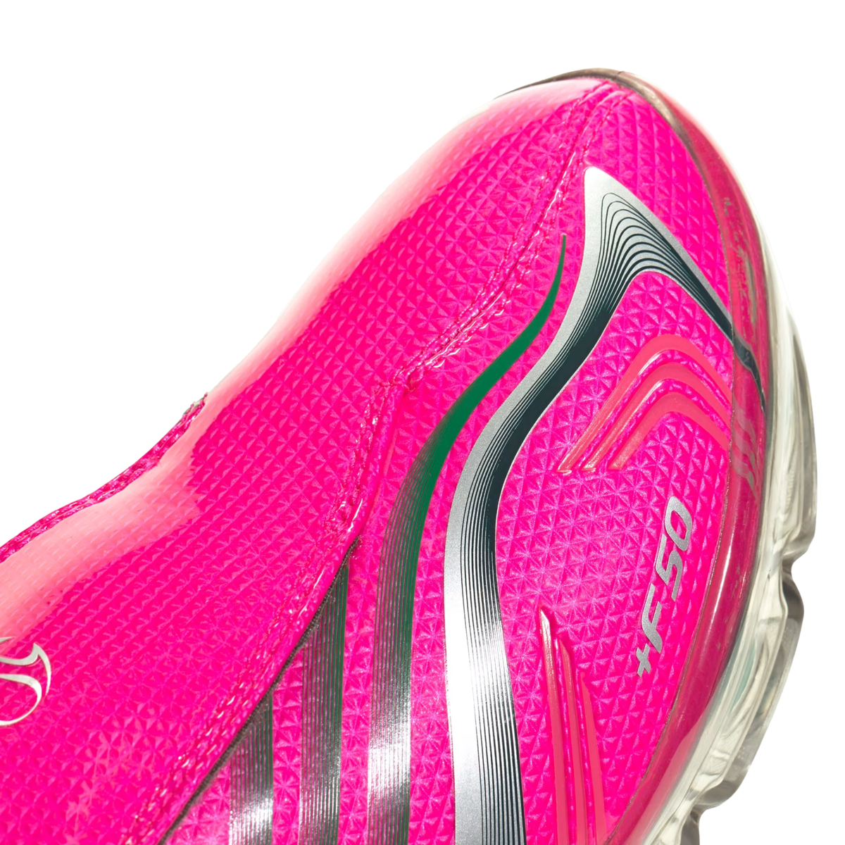 Adidas Women's F50 Adiframe Shock Pink/Bold Green/Silver Metallic - Sneakers