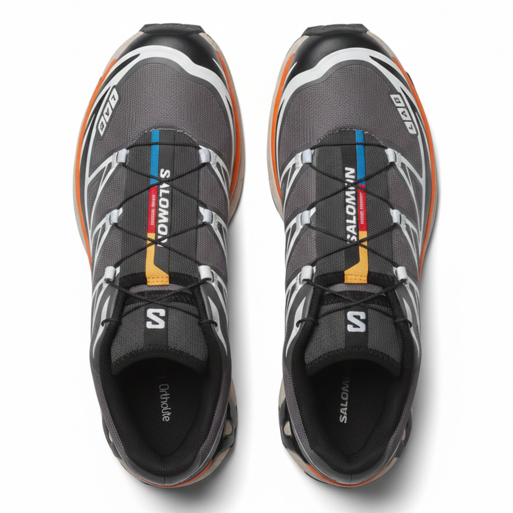 Salomon Men's XT-6 Pewter/Black/Turmeric - Sneakers