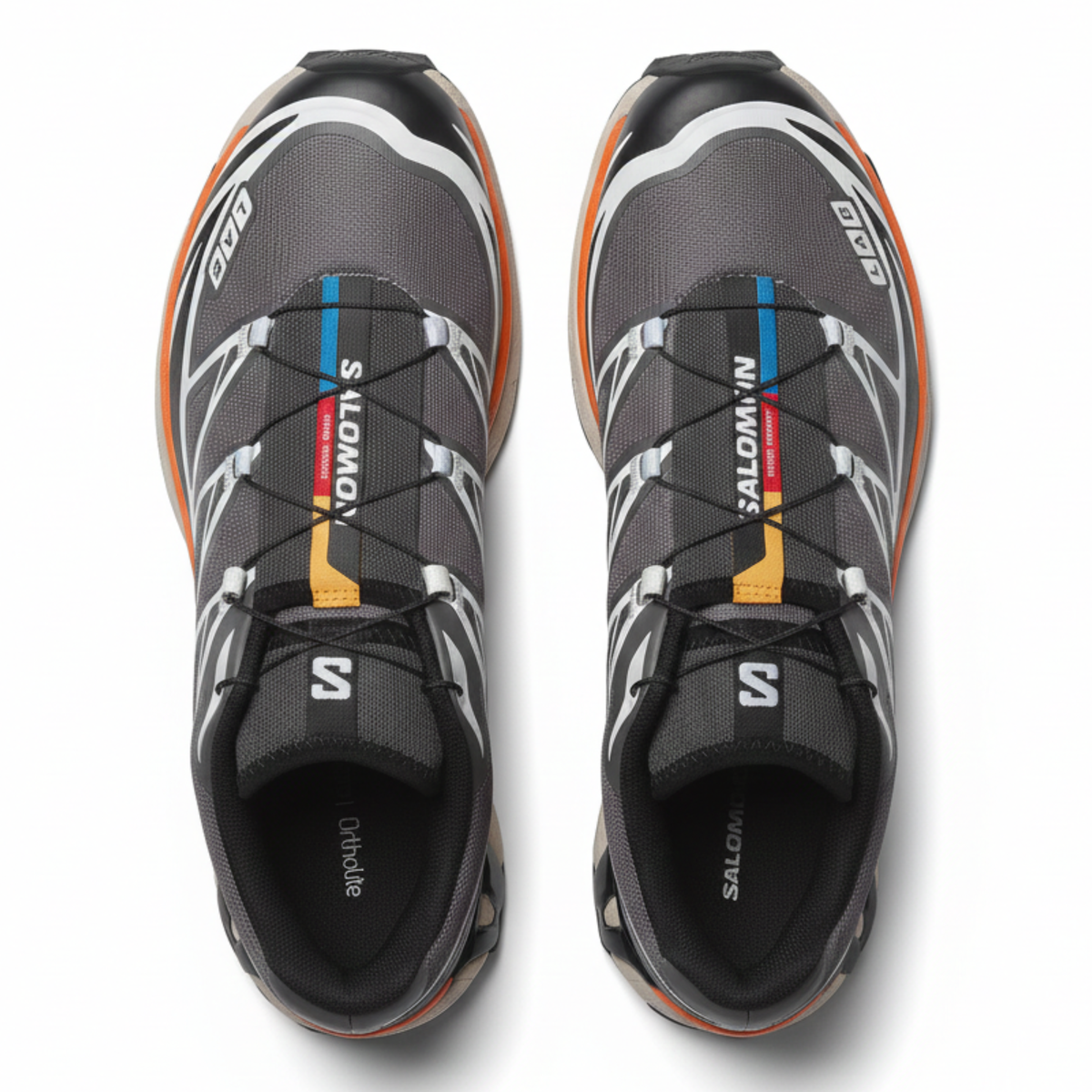 Salomon Men's XT-6 Pewter/Black/Turmeric - Sneakers