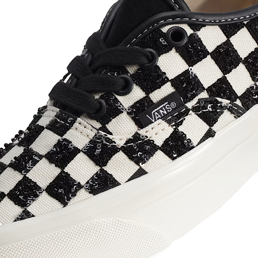 Vans Men's Premium Authentic Beaded Checkerboard Black/White - Sneakers