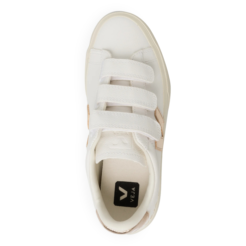 VEJA Women's Recife White/Metallic Gold - Sneakers
