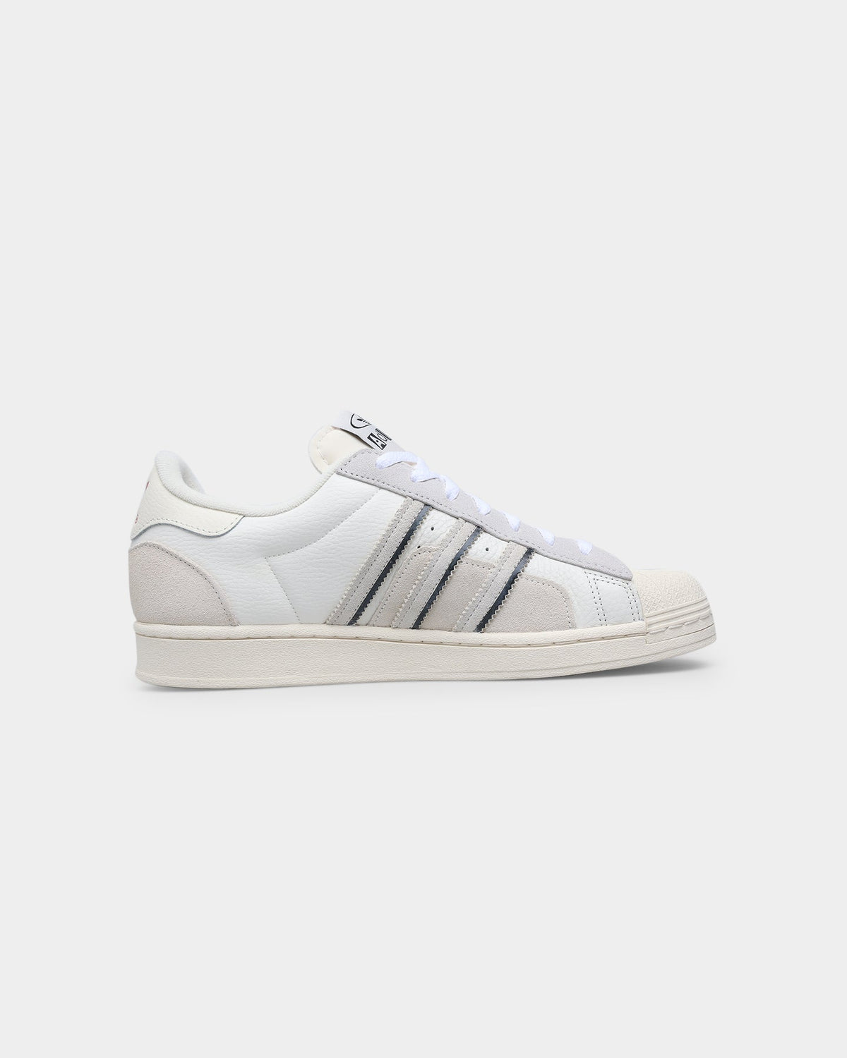 Adidas Superstar Cloud White / Aluminium / Vivid Red - Sneakers