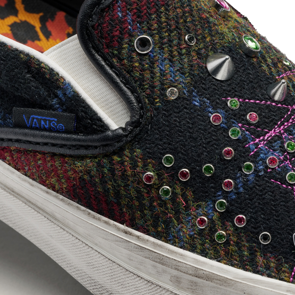 Vans Men's Harris Tweed Slip On Red - Sneakers