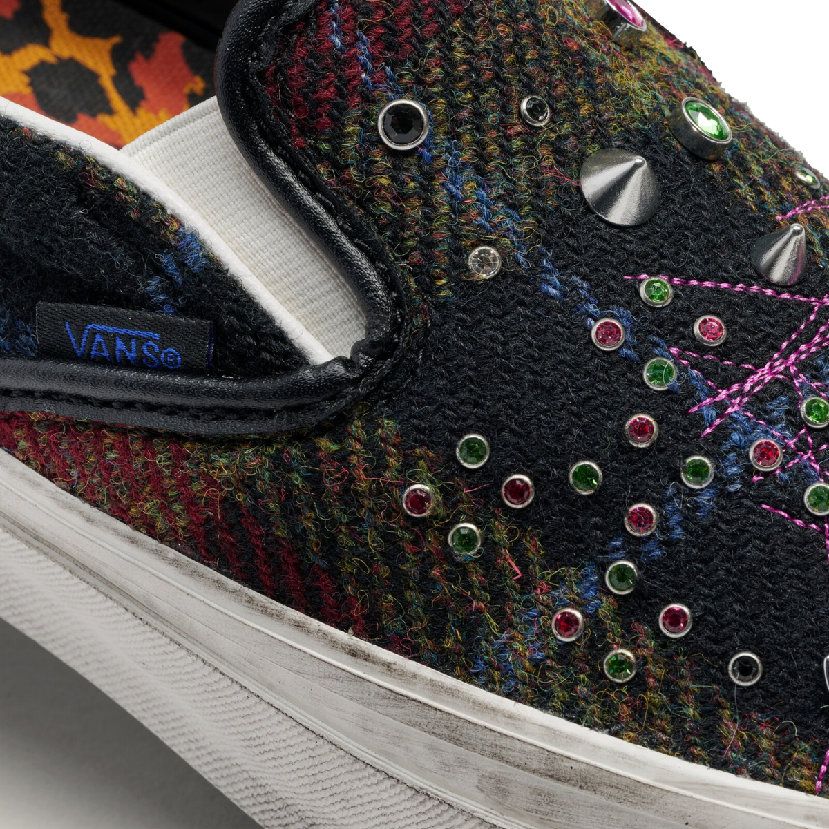 Vans Men's Harris Tweed Slip On Red - Sneakers