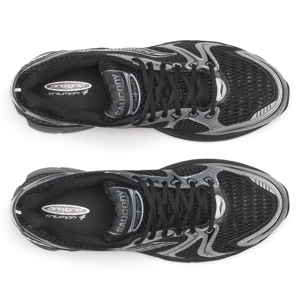 Saucony Men's ProGrid Triumph 4 Black/Silver - Sneakers