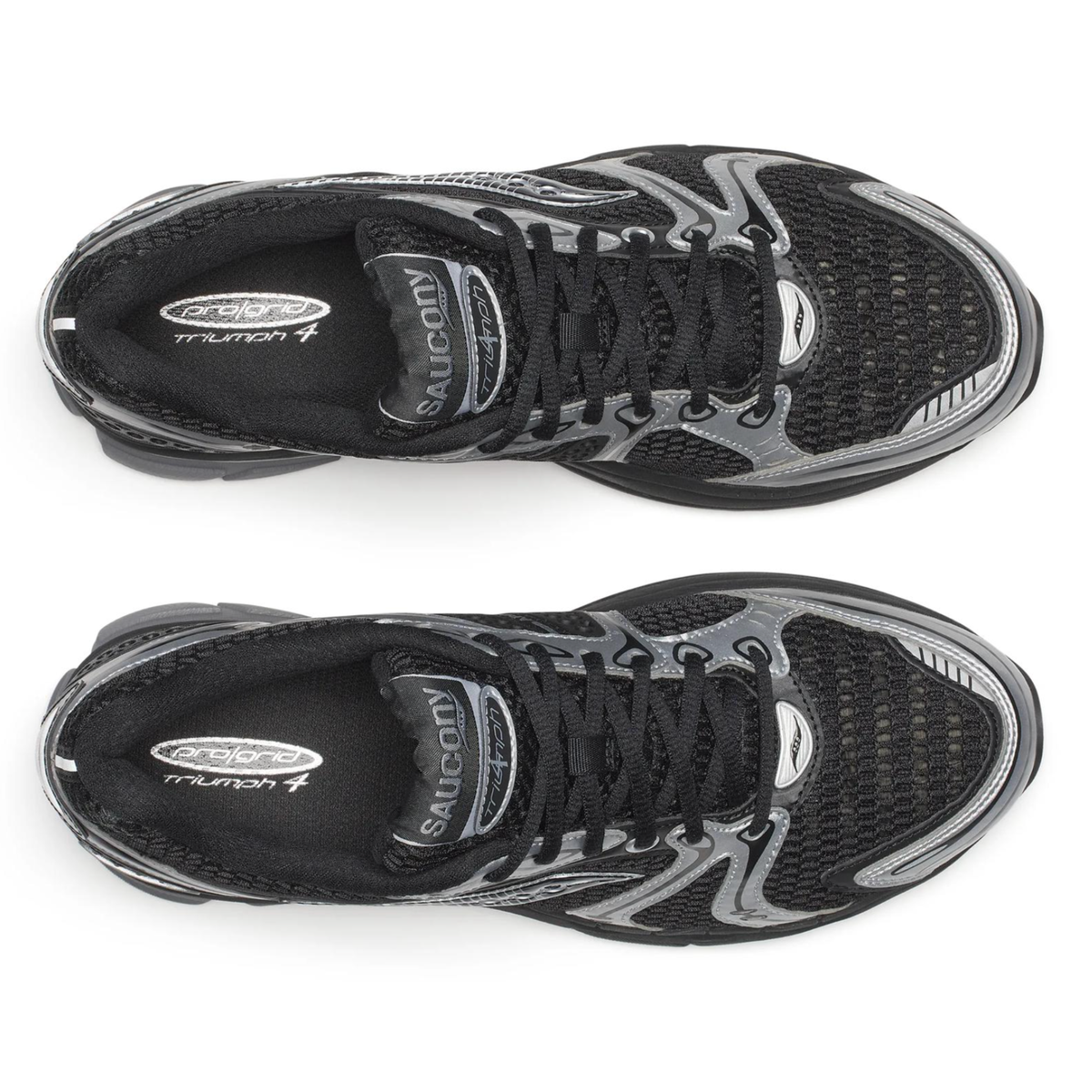 Saucony Men's ProGrid Triumph 4 Black/Silver - Sneakers