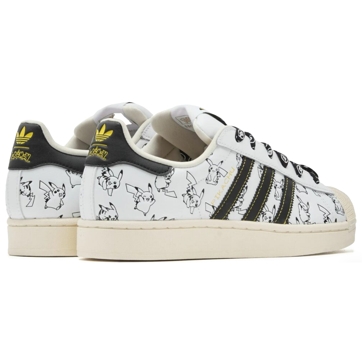 Adidas x Pokemon Men's Superstar II Pikachu Footwear White/Core Black/Gold Metallic - Sneakers