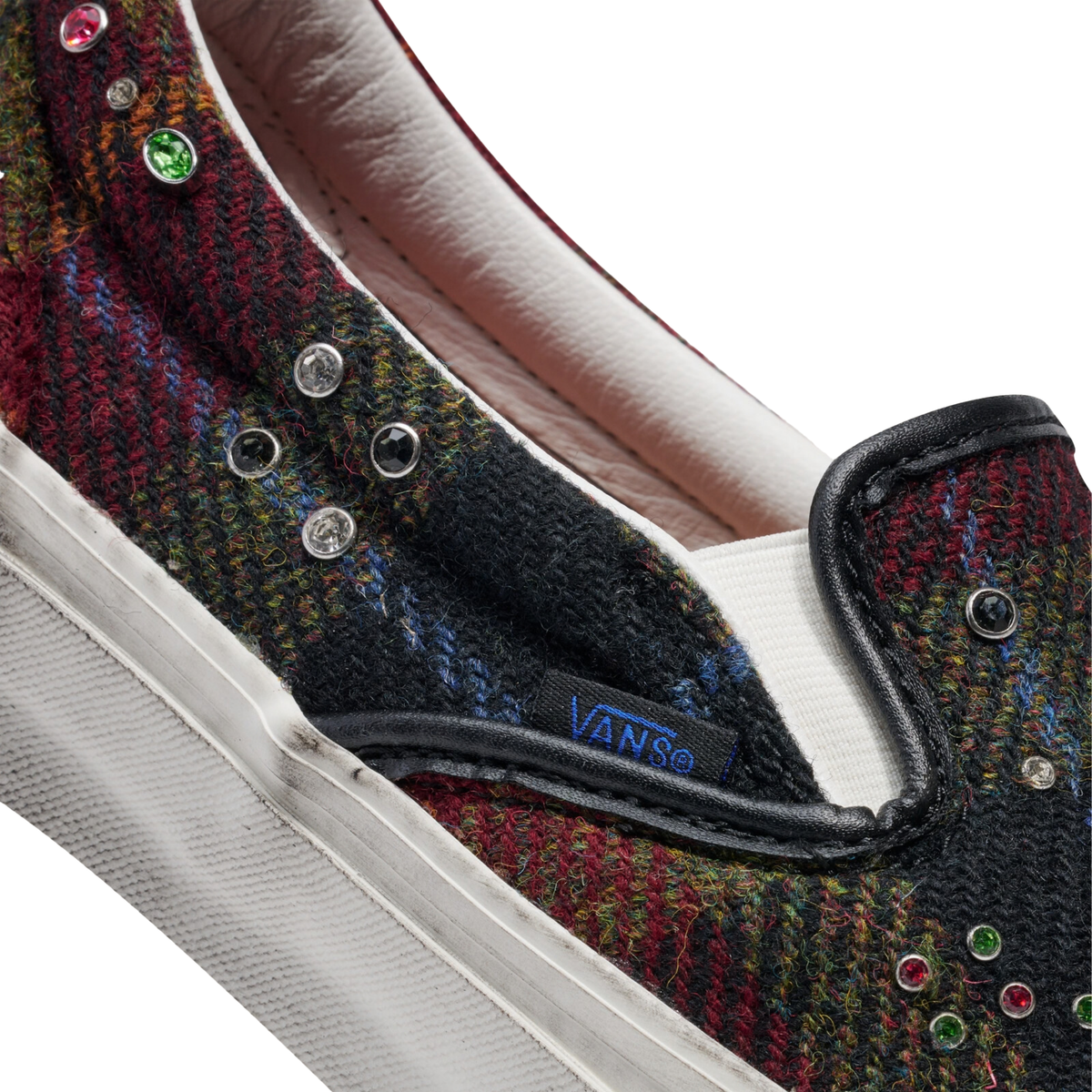 Vans Men's Harris Tweed Slip On Red - Sneakers