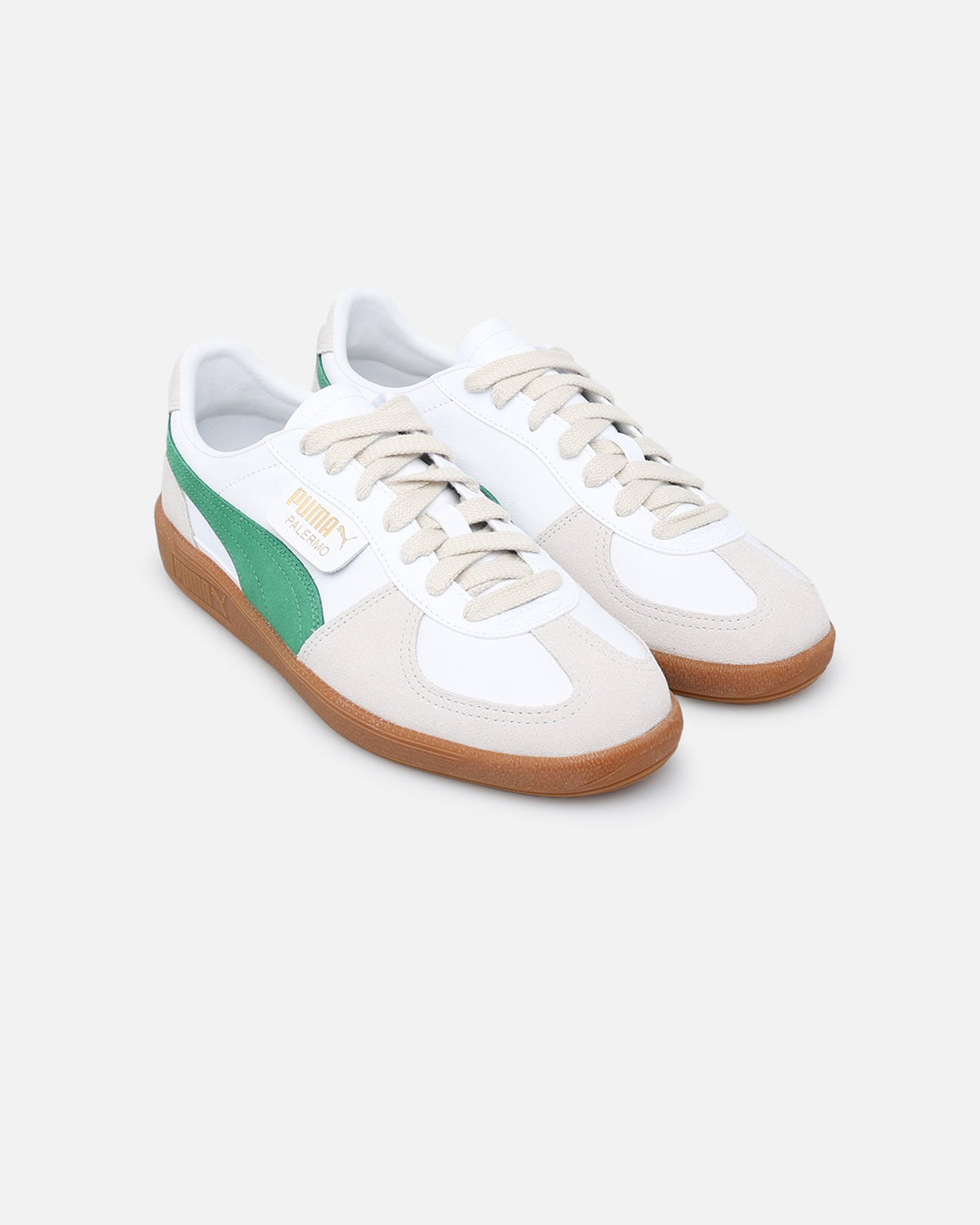 Puma Palermo Leather White/Green - Sneakers