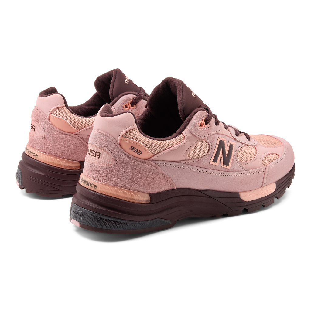 New Balance Men's U992PK Pink Chalk/Pink Lemonade/Cherry Leather - Sneakers