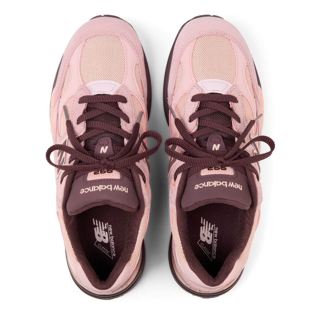 New Balance Men's U992PK Pink Chalk/Pink Lemonade/Cherry Leather - Sneakers