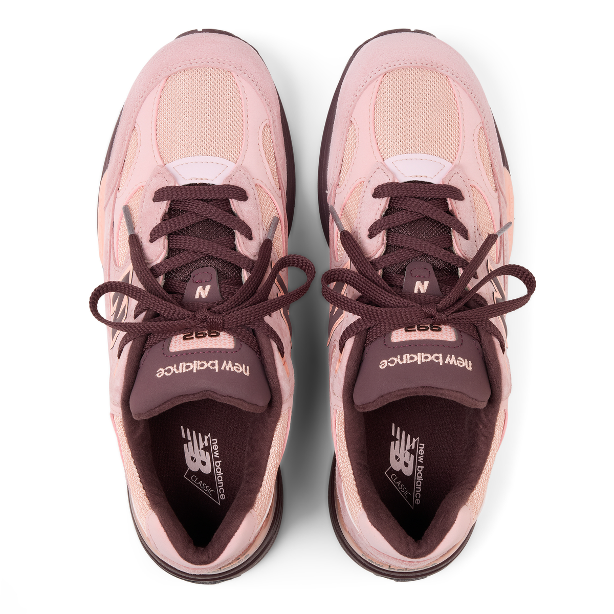 New Balance Men's U992PK Pink Chalk/Pink Lemonade/Cherry Leather - Sneakers