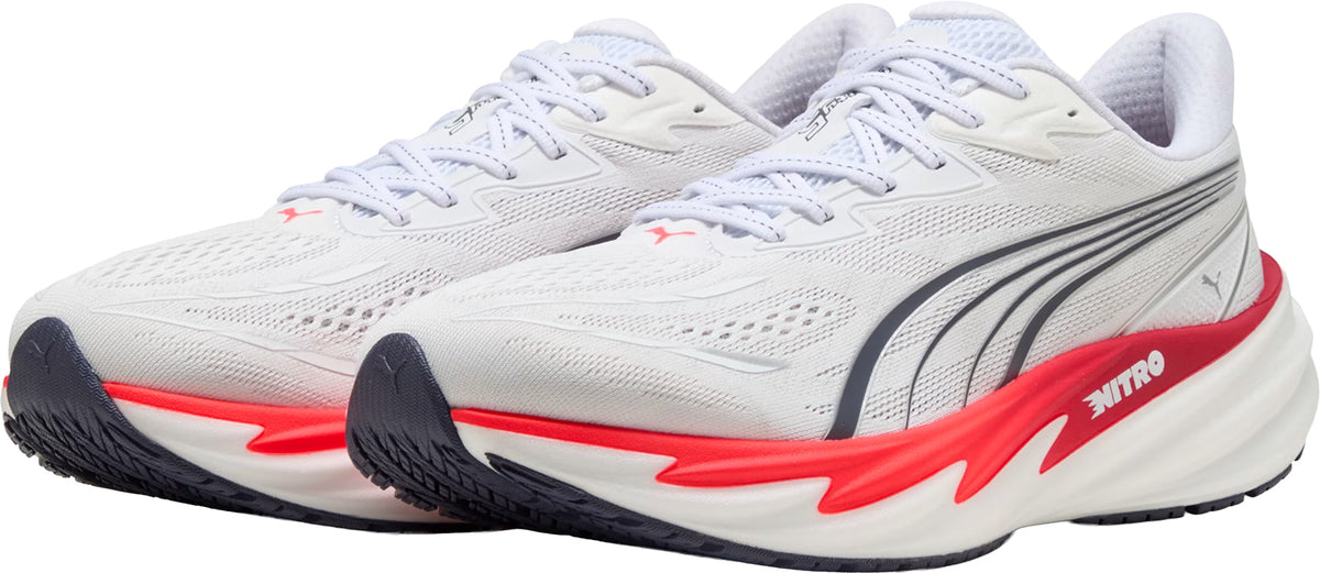 Puma Velocity Nitro 5 WIDE FIT Mens Running Shoes - White