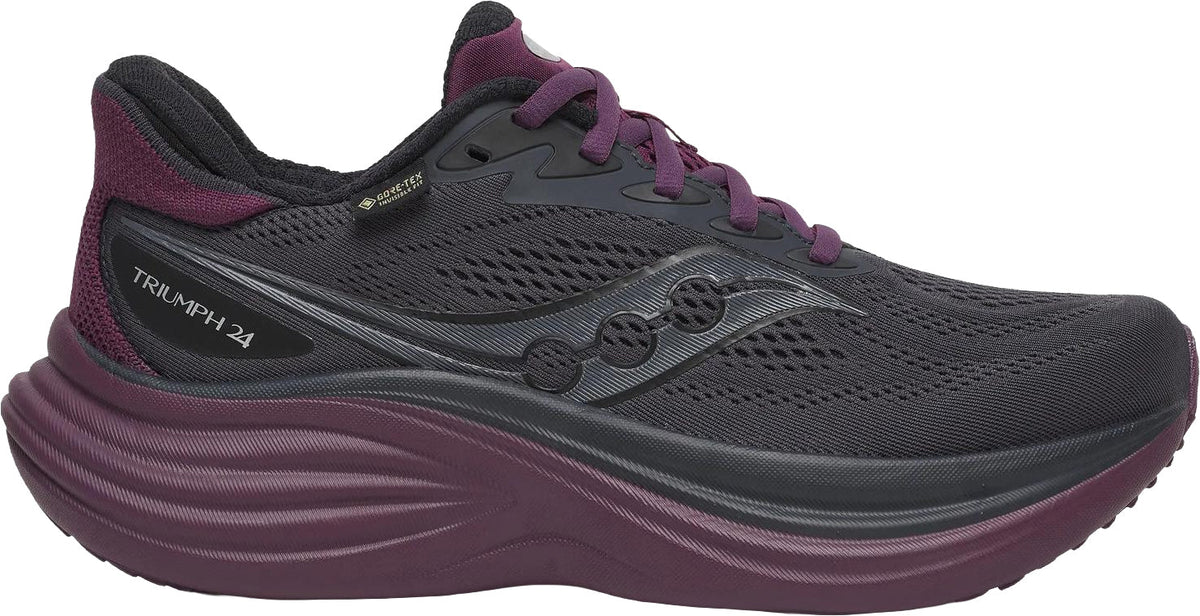 Saucony Triumph 24 GORE-TEX Womens Running Shoes - Black