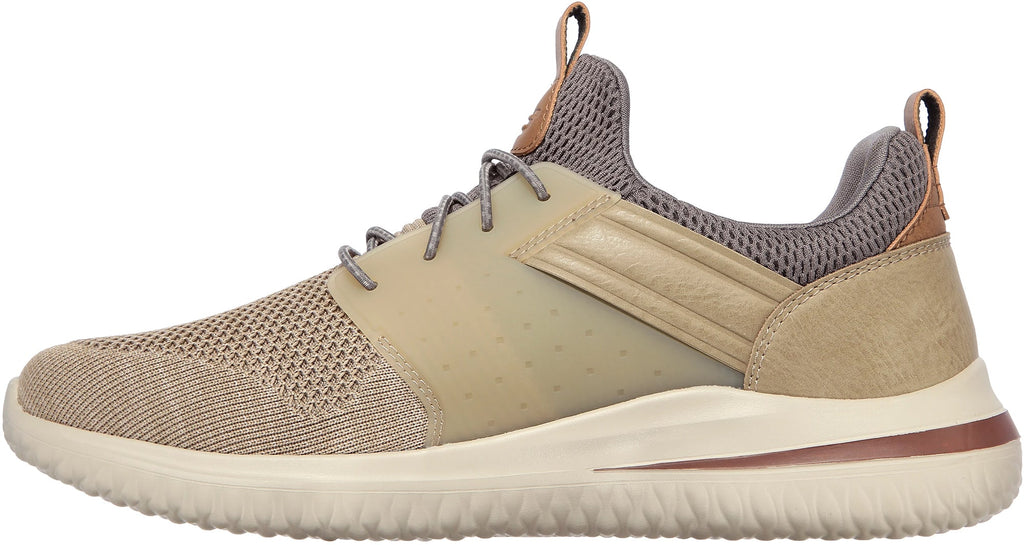 Skechers Delson 3.0 Cicada WIDE FIT Mens Shoes - Beige