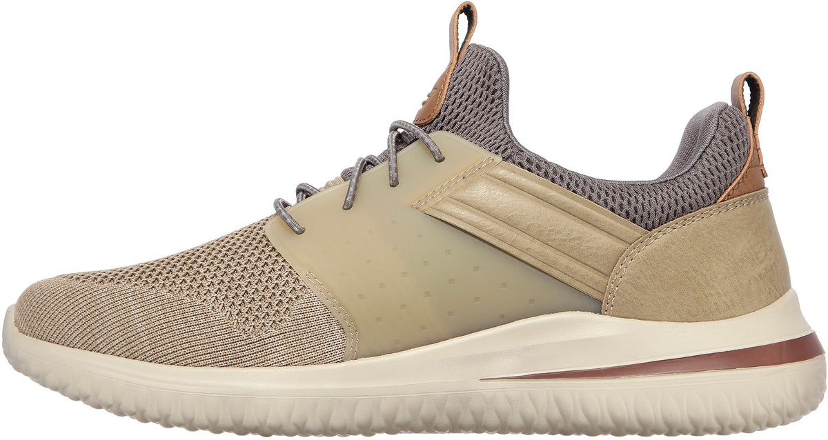 Skechers Delson 3.0 Cicada WIDE FIT Mens Shoes - Beige