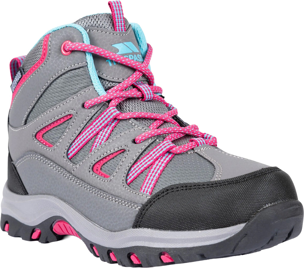 Trespass Gillon II Mid Waterproof Junior Walking Boots - Grey