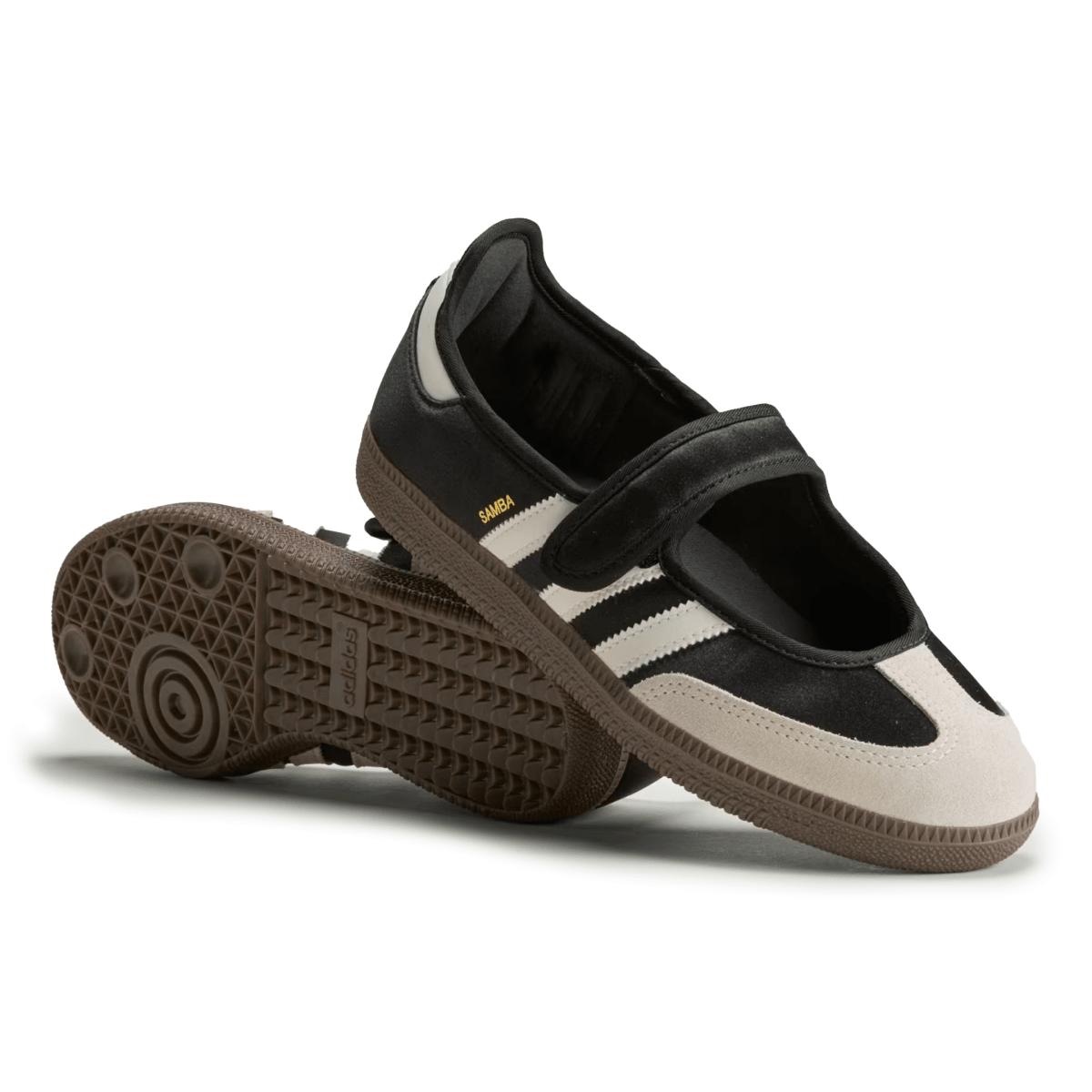 Adidas Women's Samba Jane Core Black/Off White/Gold Metallic - Sneakers