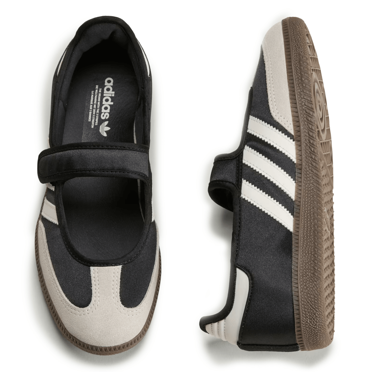 Adidas Women's Samba Jane Core Black/Off White/Gold Metallic - Sneakers