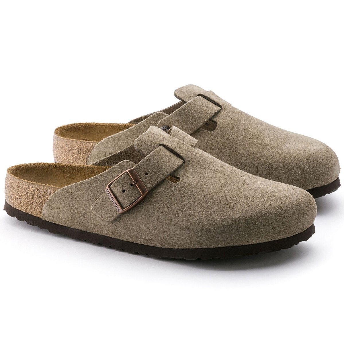 Birkenstock Men's Boston Soft Footbed Taupe Suede - Sneakers