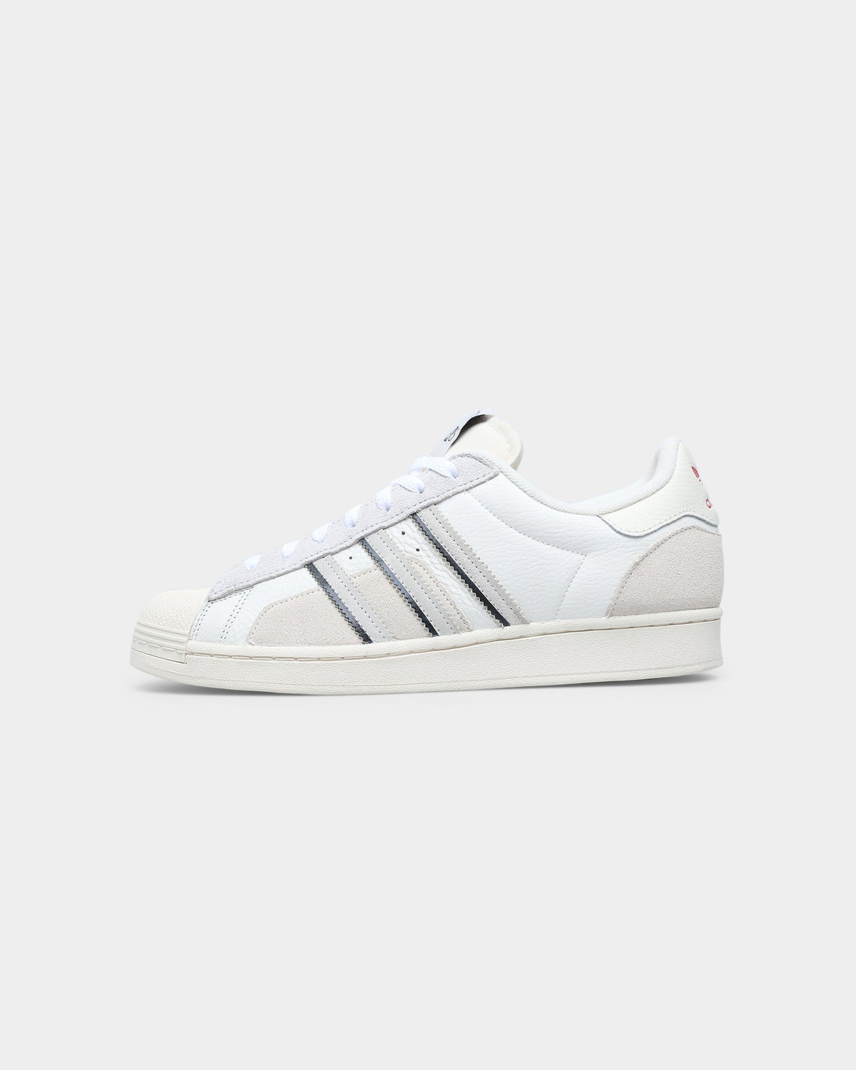 Adidas Superstar Cloud White / Aluminium / Vivid Red - Sneakers