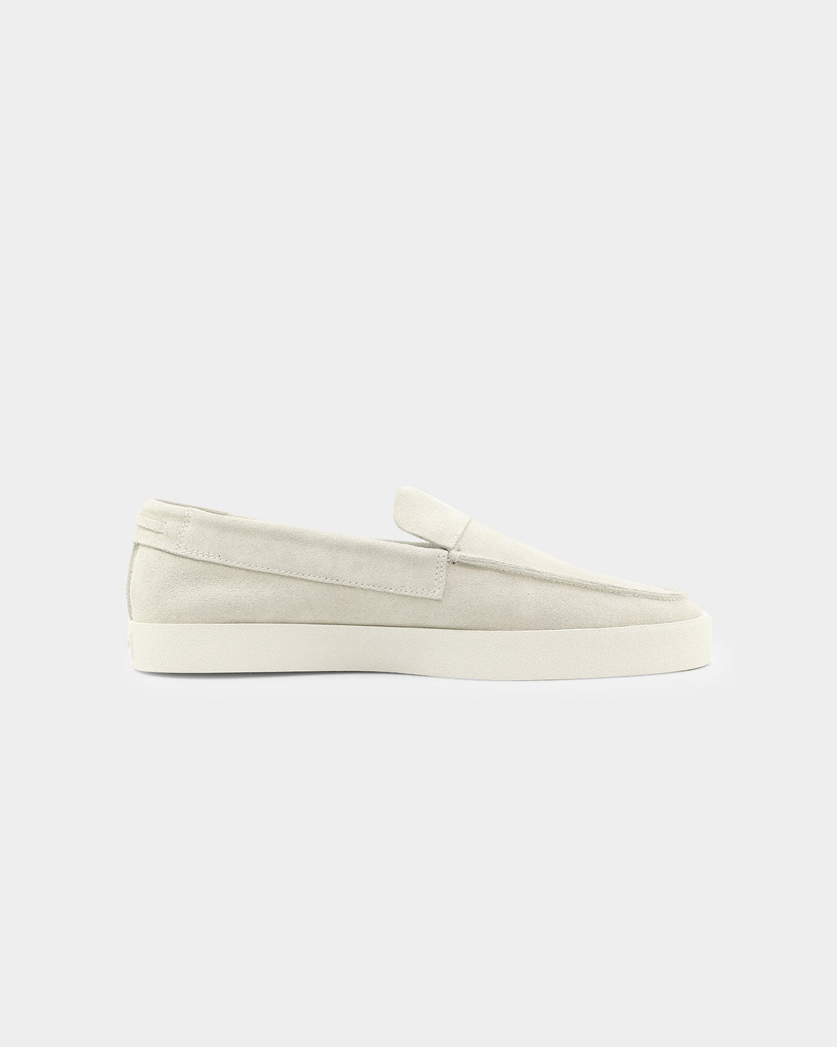 Saint Morta Hemisphere Suede Slip On Loafer White/White