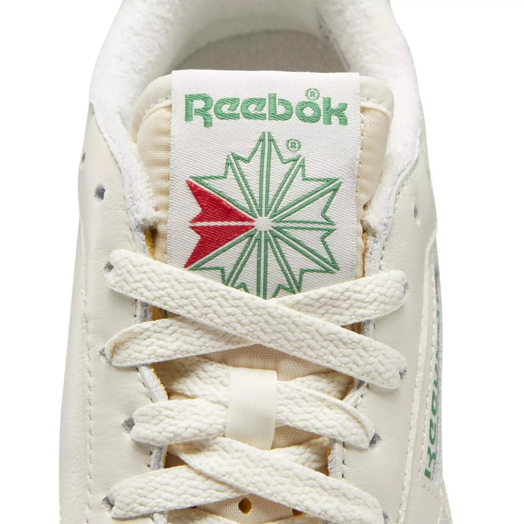 Reebok Women's Club C 1985 Chalk/Green - Sneakers