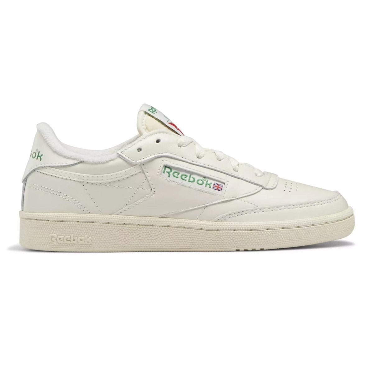 Reebok Women's Club C 1985 Chalk/Green - Sneakers